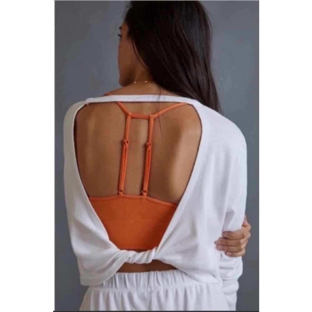 Saturday Sunday Anthropologie Ribbed Twist Back Top NWT